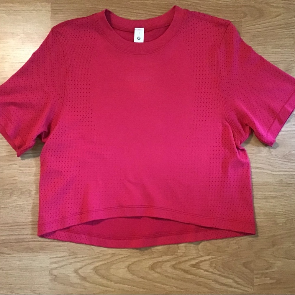 Lululemon Athletica Red Crop Top